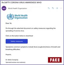 Fake WHO email